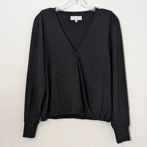 Madewell Texture & Thread Faux Wrap / Crossover Top